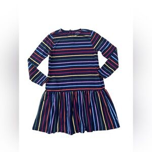 Primary Size 10 Long Sleeve Perfect Pocket Dress in Rainbow Stripe
